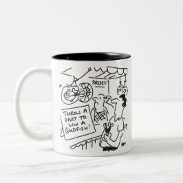 Caneca De Café Em Dois Tons Fairground Darts Stall