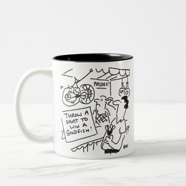 Caneca De Café Em Dois Tons Fairground Darts Stall (Esquerda)
