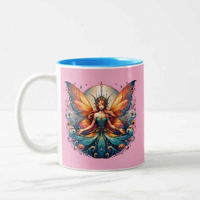 Caneca De Café Em Dois Tons Fairy Mug, Magia Fantasy Vibe (Esquerda)