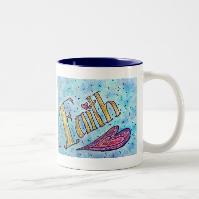 Caneca De Café Em Dois Tons Faith (Direita)