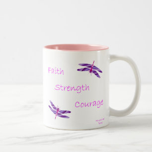 Caneca De Café Em Dois Tons Faith Forth Courage Mug