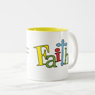 Caneca De Café Em Dois Tons Faith Hebrews 11:1 Coffee Mug