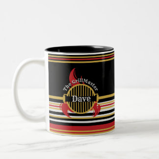 Caneca De Café Em Dois Tons Faixa de CHURRASCO GrillMaster