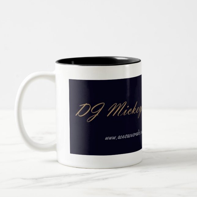 Caneca De Café Em Dois Tons faixa do DJ Mickeymouse (Esquerda)