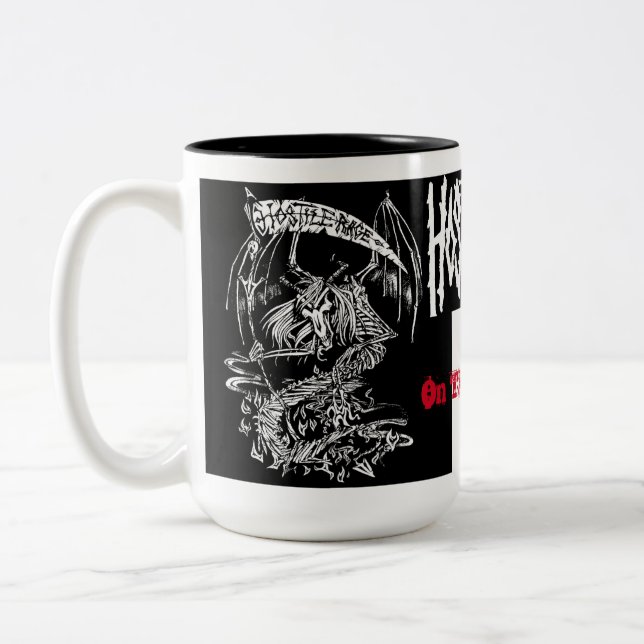 Caneca De Café Em Dois Tons FAIXA HOSTIL:15 oz.Caneca (Esquerda)