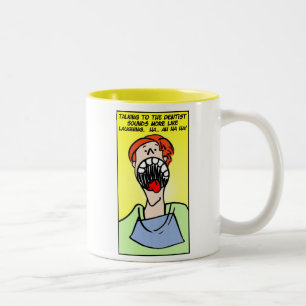 Caneca De Café Em Dois Tons Fala ao dentista