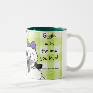 Caneca De Café Em Dois Tons Falar Cordeiros Suaves