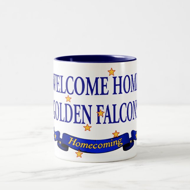 Caneca De Café Em Dois Tons Falcons dourados Home bem-vindos (Centro)