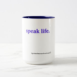 Caneca De Café Em Dois Tons Fale a vida