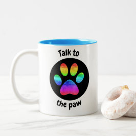 Caneca De Café Em Dois Tons Fale com a pata