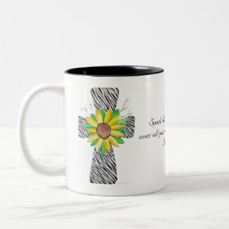 Caneca De Café Em Dois Tons Fale Jesus Zebra - Cruz Impressa