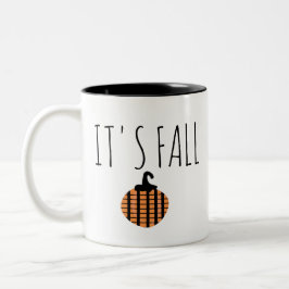 Caneca De Café Em Dois Tons Fall Modern Strik Pumpkin Halloween