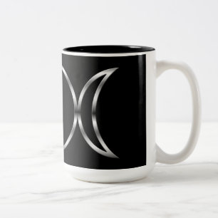 Caneca De Café Em Dois Tons Falln Pagan Triple Goddese Symbol