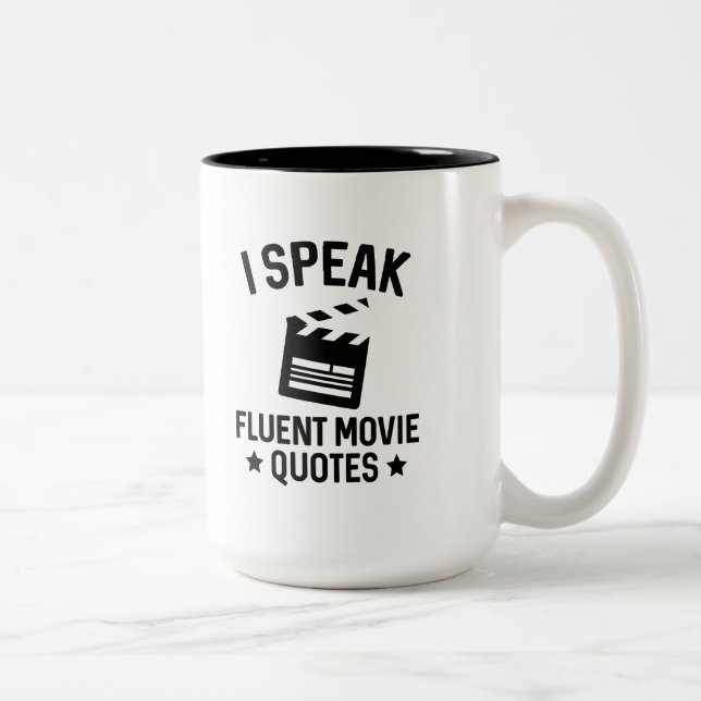 Caneca De Café Em Dois Tons Falo Citações Fluentes De Filmes (Direita)