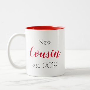 Caneca De Café Em Dois Tons Família de Prima Nova e Bonita Personalizada Menin