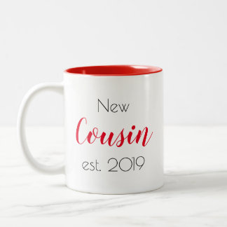 Caneca De Café Em Dois Tons Família de Prima Nova e Bonita Personalizada Menin