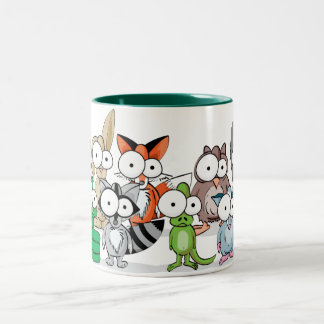 Caneca De Café Em Dois Tons Família Googly