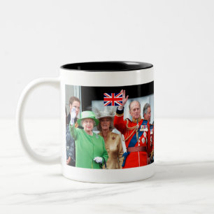 Caneca De Café Em Dois Tons Família Real Britânica