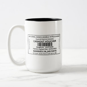 Caneca De Café Em Dois Tons Família Sweaney Bebemos Fumaça E Gamble Coffee Mug