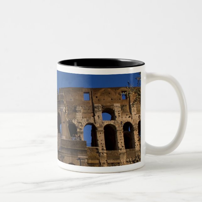 Caneca De Café Em Dois Tons Famous Colosseum in Roma Italy Landmark (Direita)
