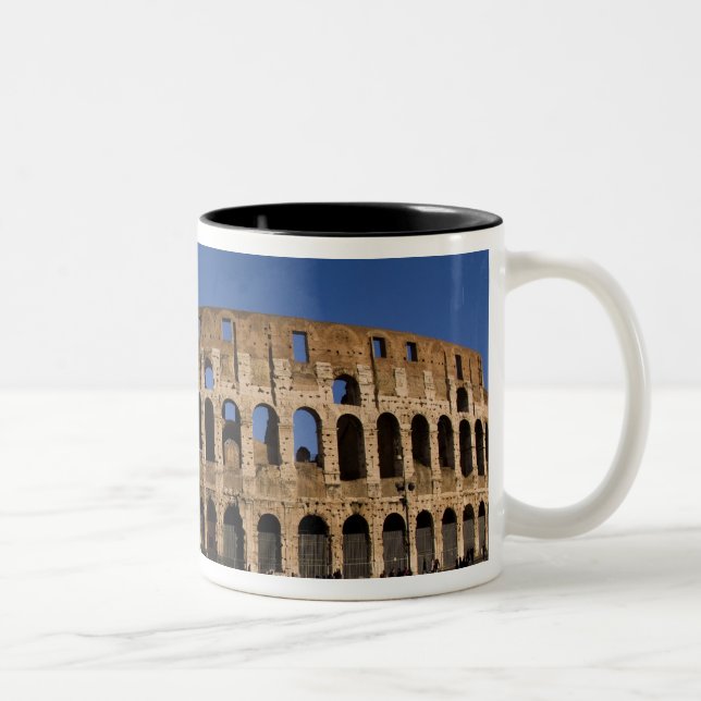 Caneca De Café Em Dois Tons Famous Colosseum in Roma Italy Landmark 2 (Direita)