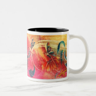 Caneca De Café Em Dois Tons Fantasia da libélula