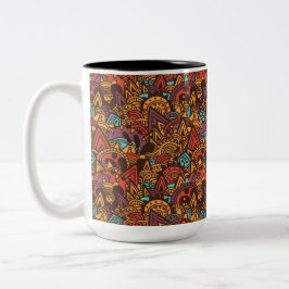 Caneca De Café Em Dois Tons Fantasia maia