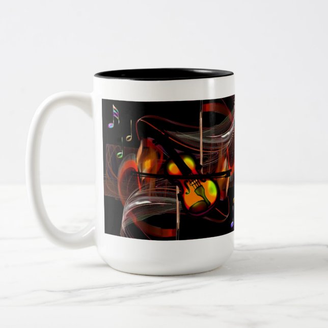 Caneca De Café Em Dois Tons Fantasia musical (Esquerda)