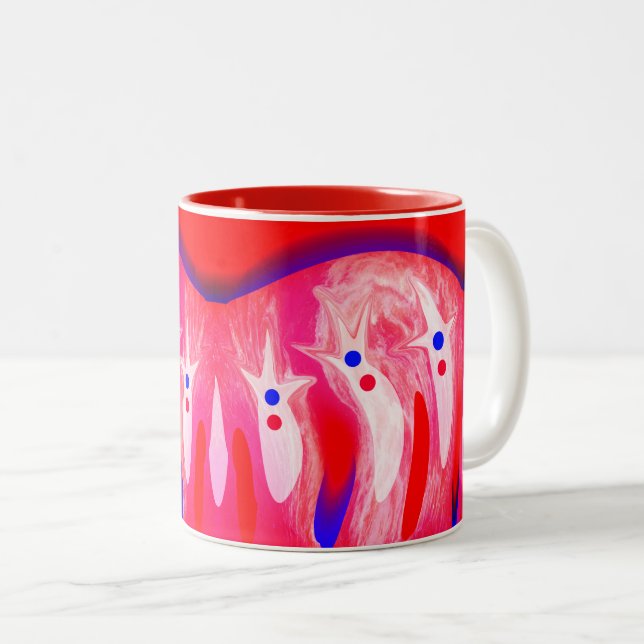 Caneca De Café Em Dois Tons Fantasma de Natal (Frente Esquerda)