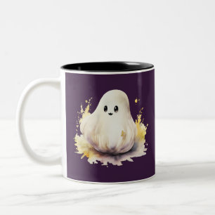 Caneca De Café Em Dois Tons Fantasma Super Fofo Assustador Divertido Halloween
