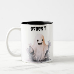 Caneca De Café Em Dois Tons Fantasma Super Fofo Assustador Divertido Halloween