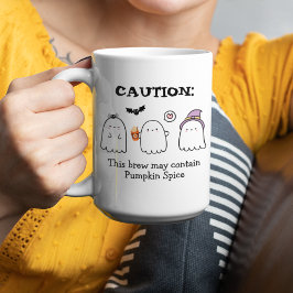 Caneca De Café Em Dois Tons Fantasmagóricos fantasmas de Halloween Aranha Temp