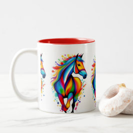 Caneca De Café Em Dois Tons Fantasy Horse Art Mug