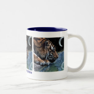 Caneca De Café Em Dois Tons Fantasy Tiger & Moon