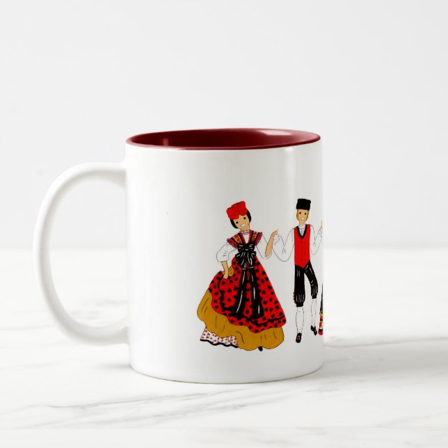 Caneca De Café Em Dois Tons Farandole de fantasia d'ALSACE (Esquerda)