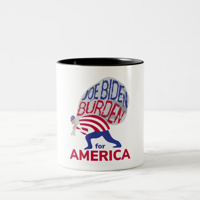 Caneca De Café Em Dois Tons Fardo de Joe Biden para a América (Centro)