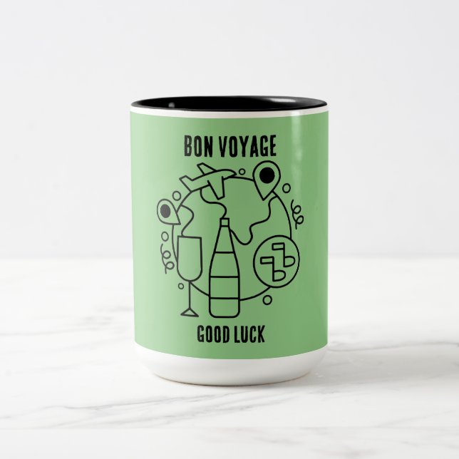 Caneca De Café Em Dois Tons Farewell Bon Voyage Party (Centro)