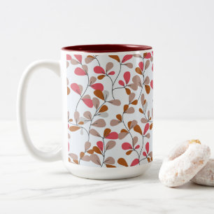 Caneca De Café Em Dois Tons Farinha de matizes quentes e suaves