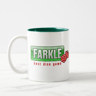 Caneca De Café Em Dois Tons FARKLE - o melhor jogo dos dados