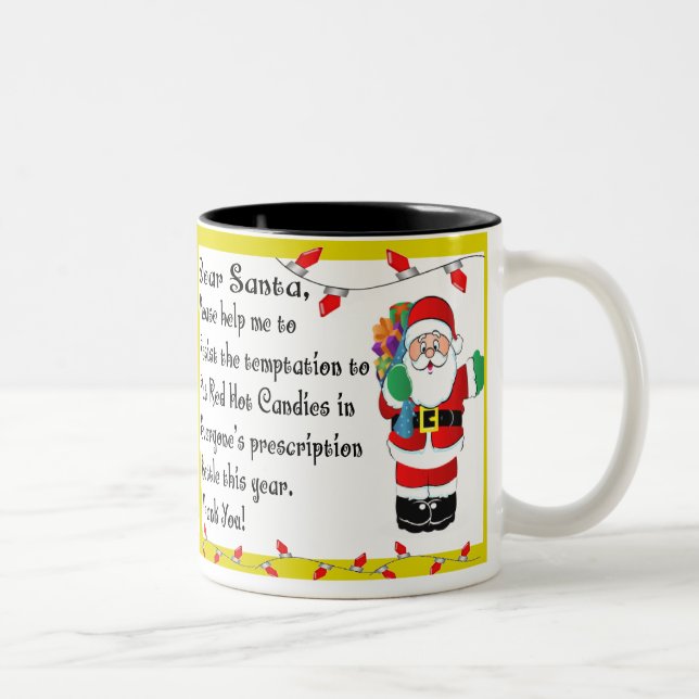 Caneca De Café Em Dois Tons Farmacêutico Feliz Natal Presente (Direita)