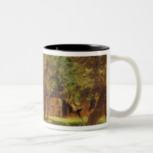 Caneca De Café Em Dois Tons Farmstead sob árvores