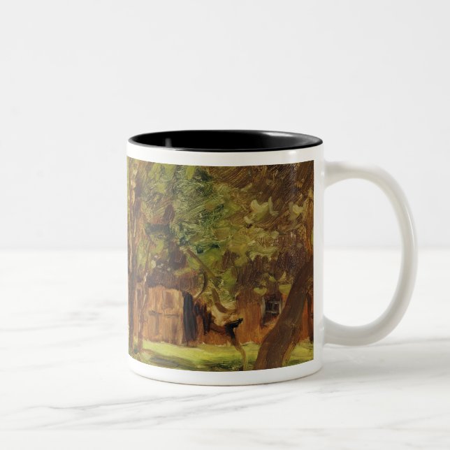 Caneca De Café Em Dois Tons Farmstead sob árvores (Direita)