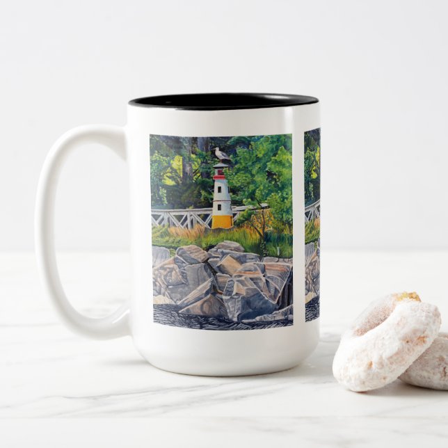 Caneca De Café Em Dois Tons Farol Echo Point (Com Donut)
