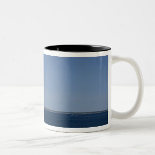 Caneca De Café Em Dois Tons Farol em Peggy's Cove, Nova Scotia, Canadá.