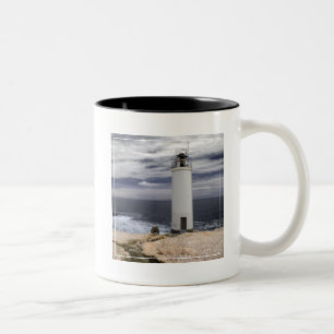 Caneca De Café Em Dois Tons Farol   Galiza de Laxe, espanha