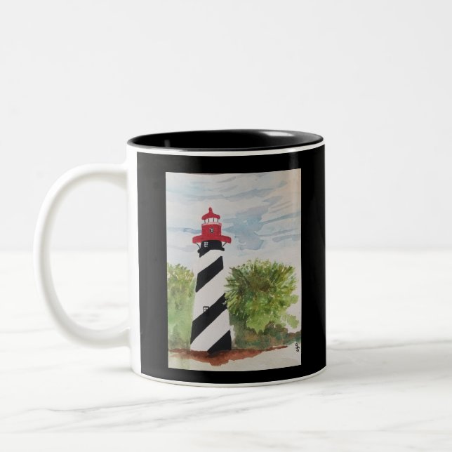Caneca De Café Em Dois Tons Farol Rua de Augustine (Esquerda)