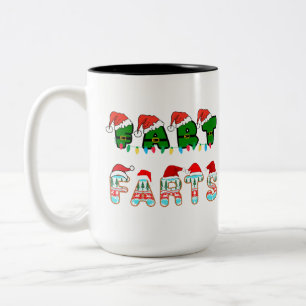 Caneca De Café Em Dois Tons Fart de Natal divertido