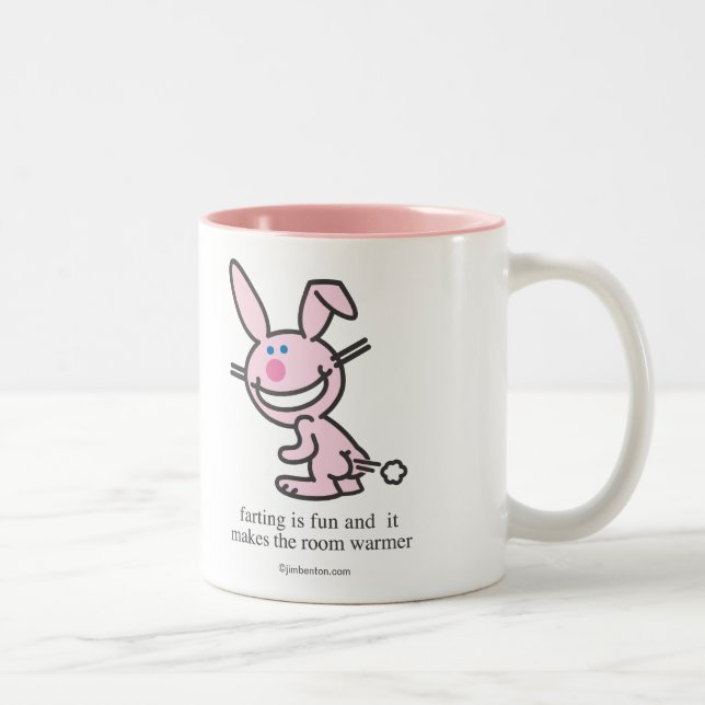 Caneca De Café Em Dois Tons Farting é divertimento (Direita)