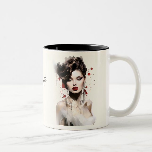 Caneca De Café Em Dois Tons Fashion Baby (Direita)