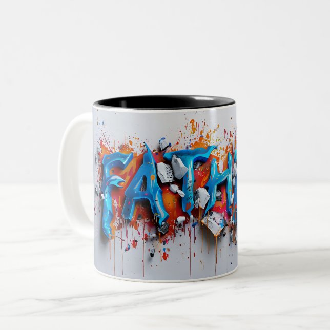 Caneca De Café Em Dois Tons Father (Frente Esquerda)